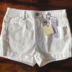 White Jean Shorts